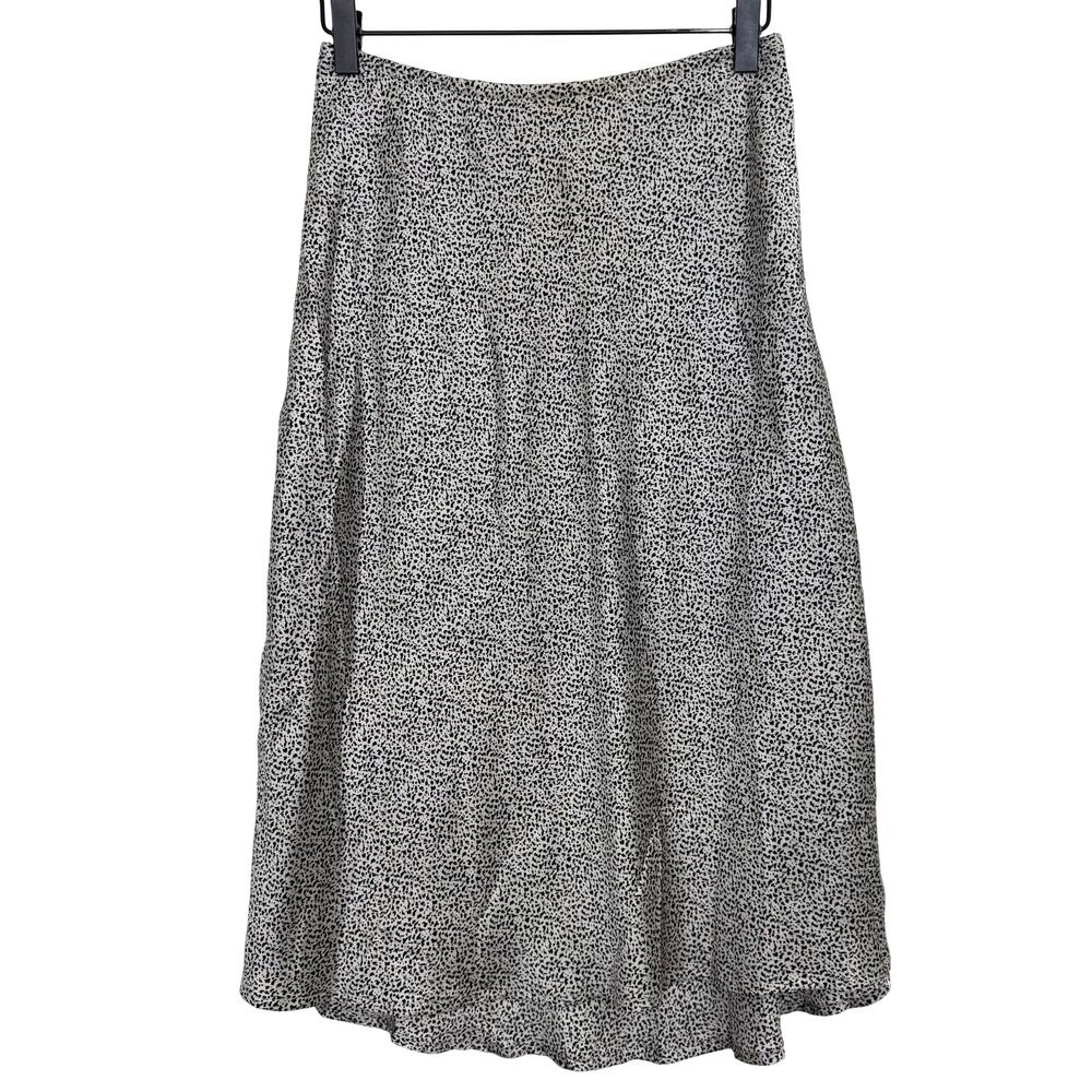 Sienna Sky Leopard Print Midi Satin Slip Skirt Size Small